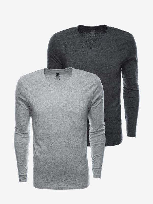 Ombre Clothing Ombre Clothing Majica 2 kom siva