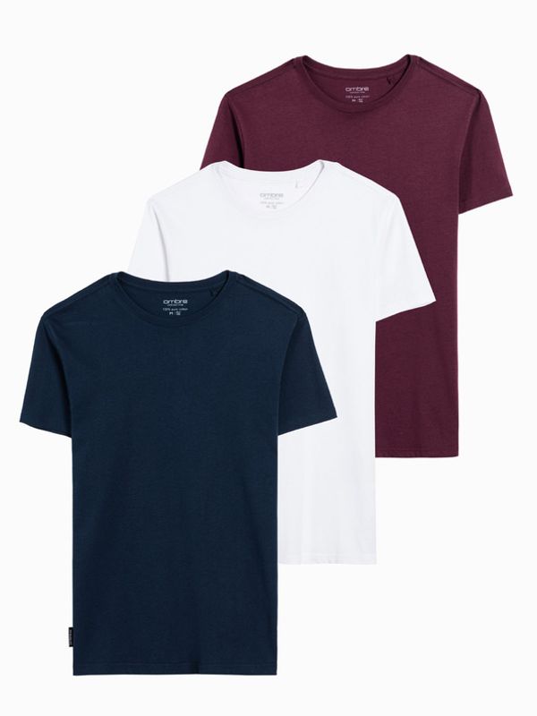 Ombre Clothing Ombre Clothing Majica 3 kom crvena