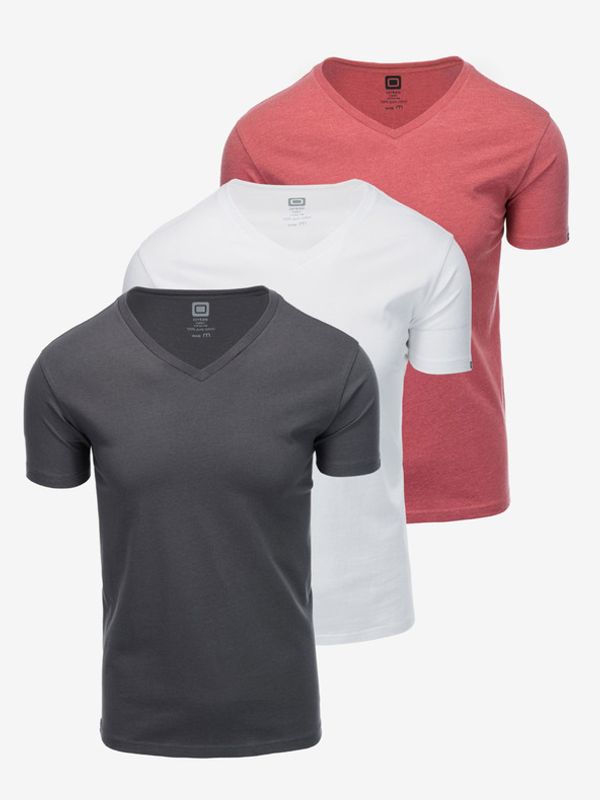 Ombre Clothing Ombre Clothing Majica 3 kom crvena