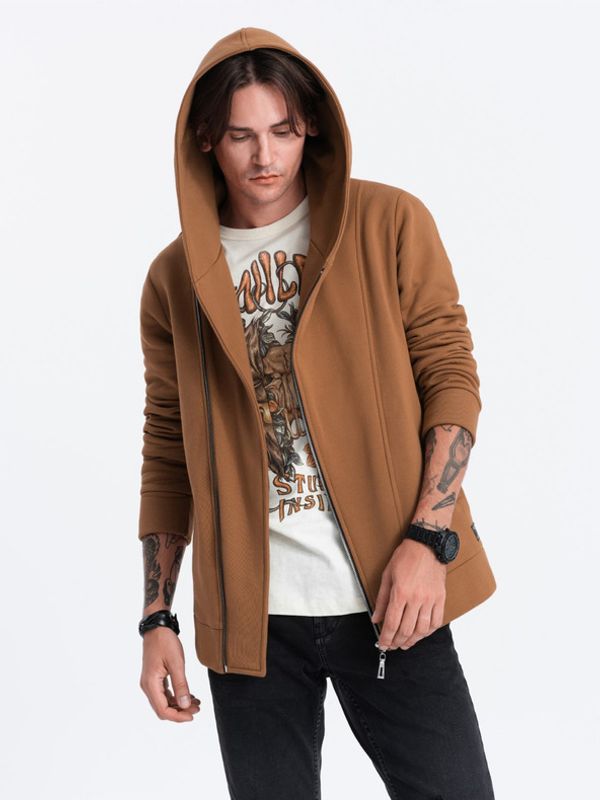 Ombre Clothing Ombre Clothing Majica dugih rukava smeđa