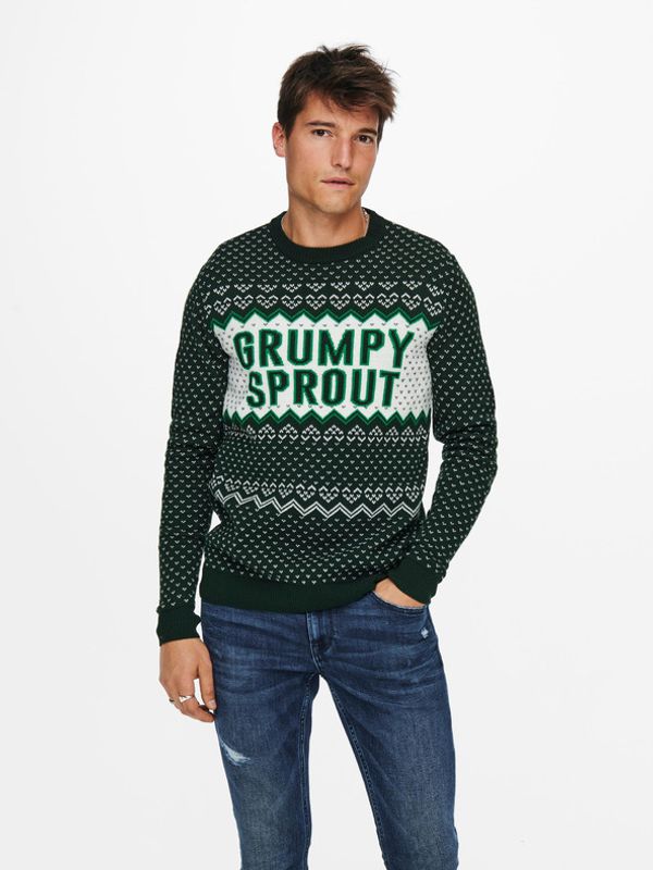 ONLY & SONS ONLY & SONS X-mas Džemper zelena