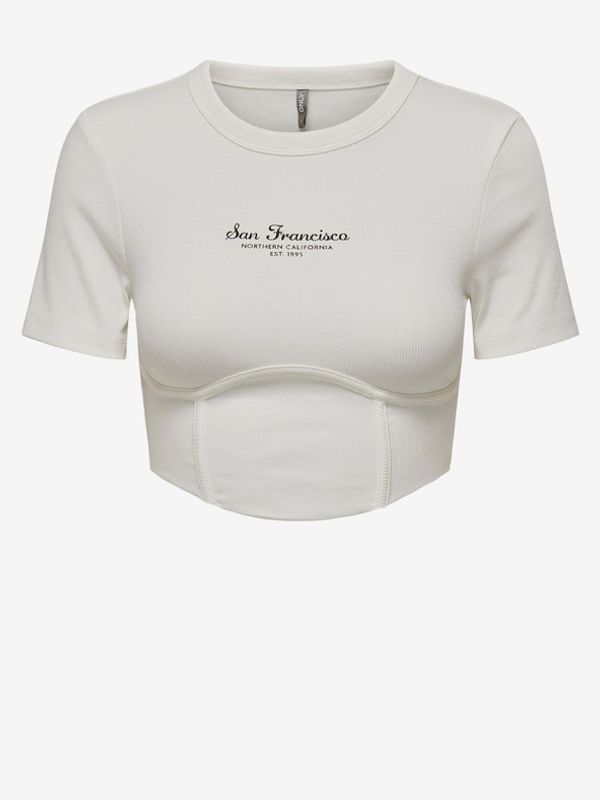 ONLY ONLY Lola Crop top bijela