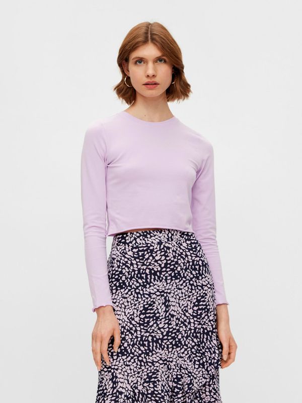 Pieces Pieces Maddi Crop top ljubičasta
