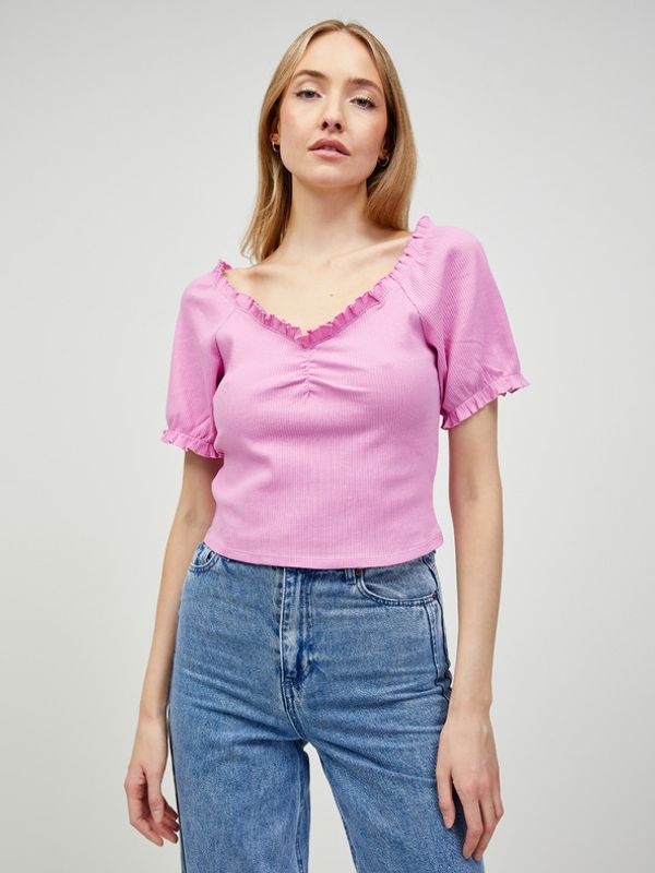 Pieces Pieces Tegan Crop top ružičasta