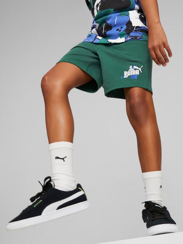 Puma Puma ESS+ Street Art Kratke hlače dječje zelena