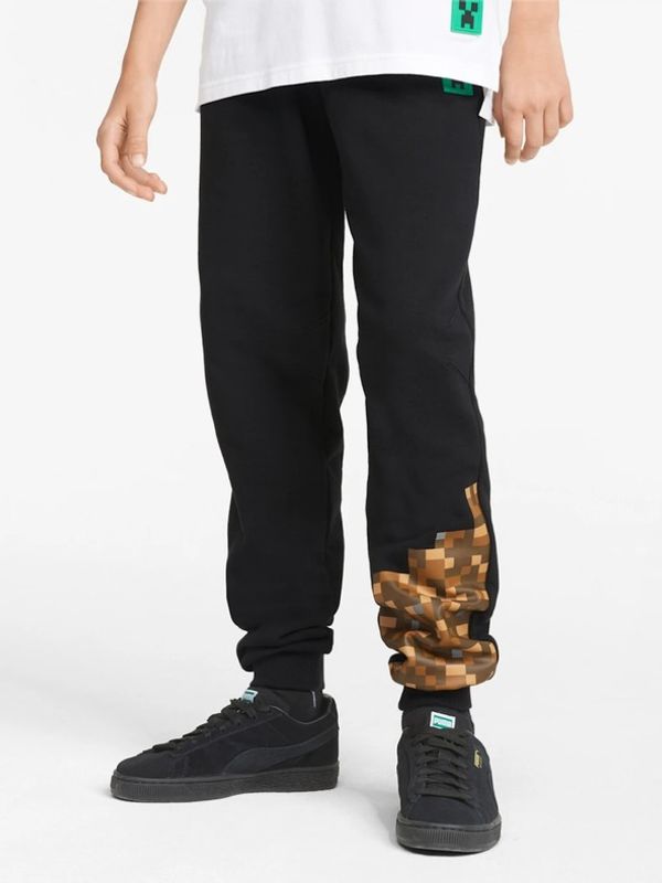 Puma Puma Puma x Minecraft Trenirka dječja donji dio crna