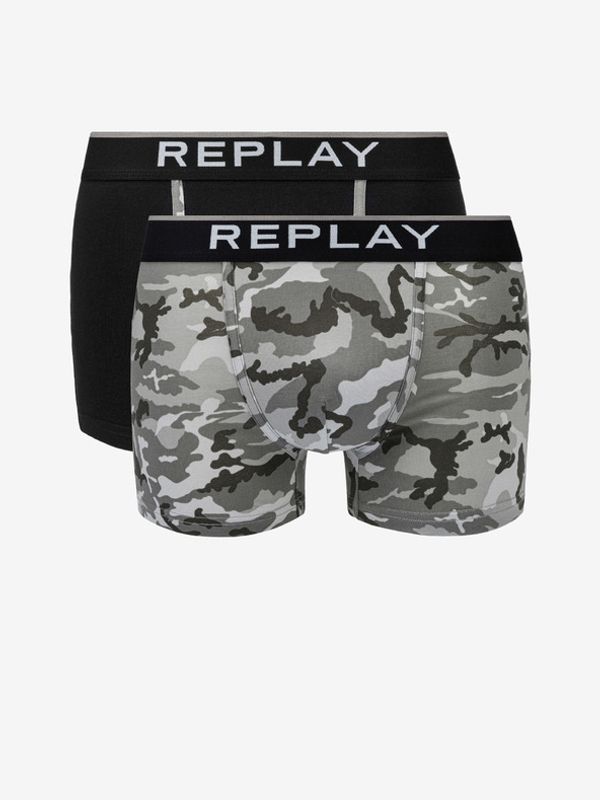 Replay Replay 2-pack Bokserice siva