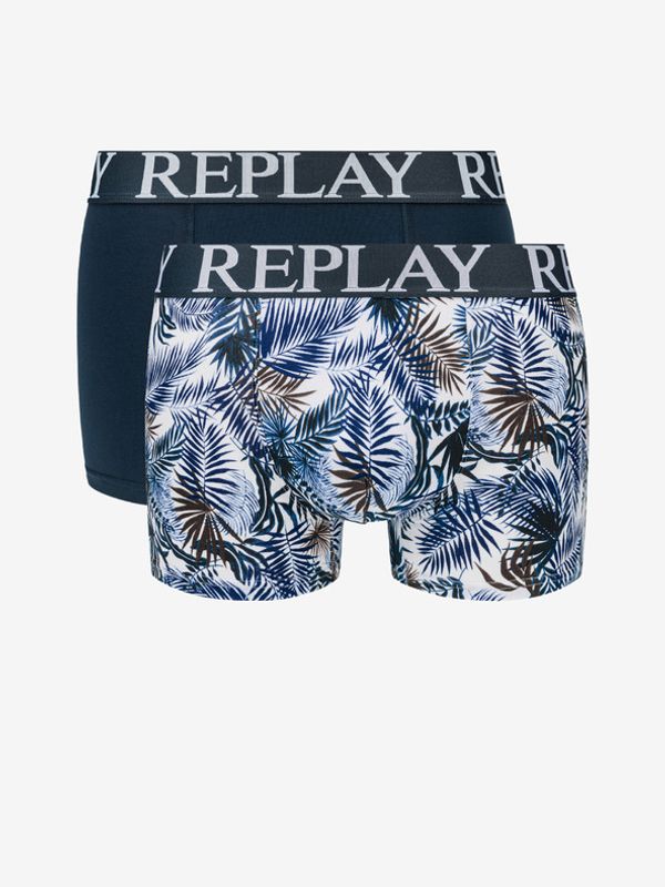 Replay Replay Foliage 2-pack Bokserice plava