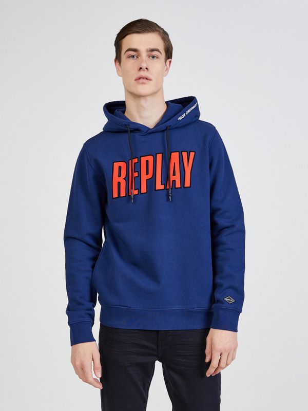 Replay Replay Majica dugih rukava plava