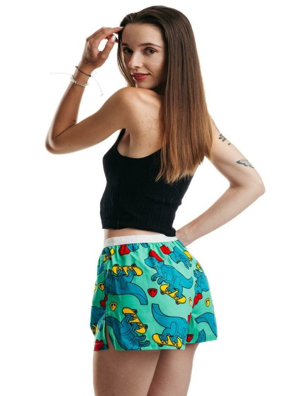 Represent Represent Gigi Skating T-Rex Široke bokserice zelena