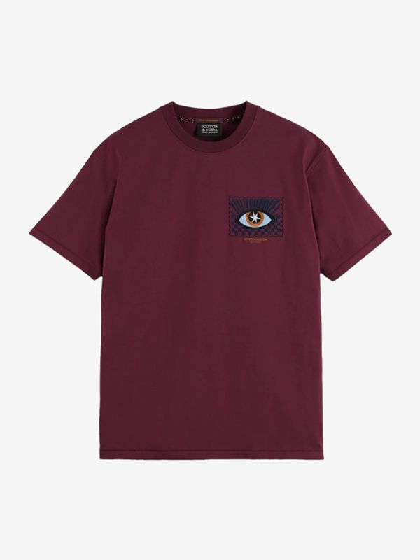 Scotch & Soda Scotch & Soda Elevated Artwork Majica crvena