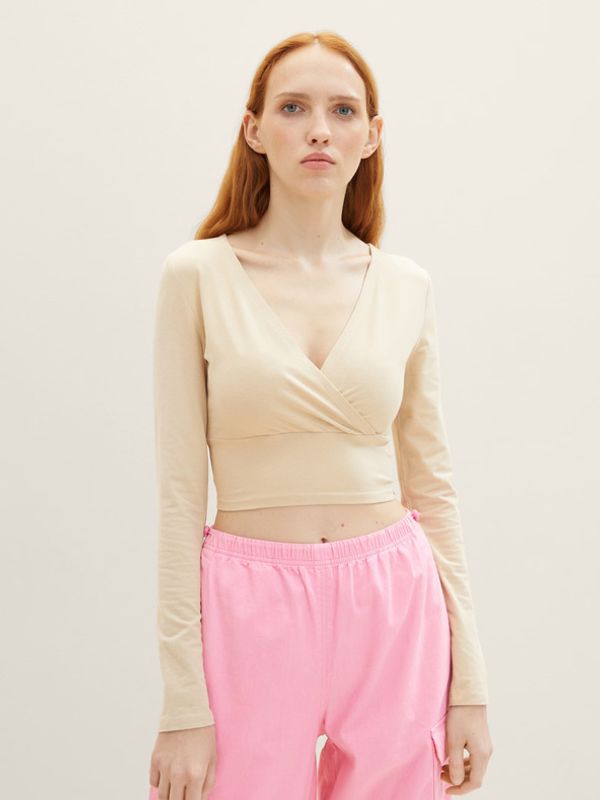 Tom Tailor Denim Tom Tailor Denim Crop top bež