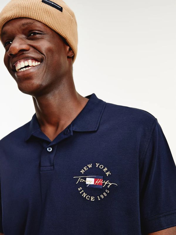 Tommy Hilfiger Tommy Hilfiger Icon Logo Interlock Polo majica plava
