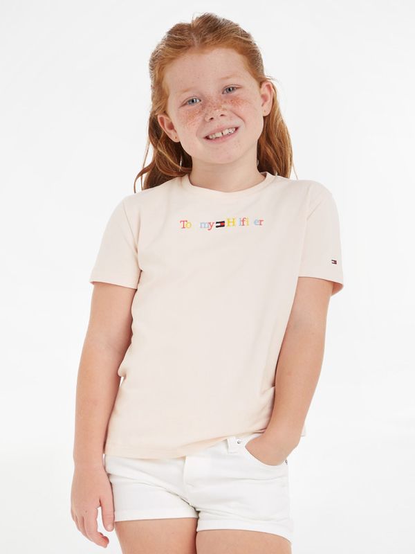 Tommy Hilfiger Tommy Hilfiger Majica dječja ružičasta