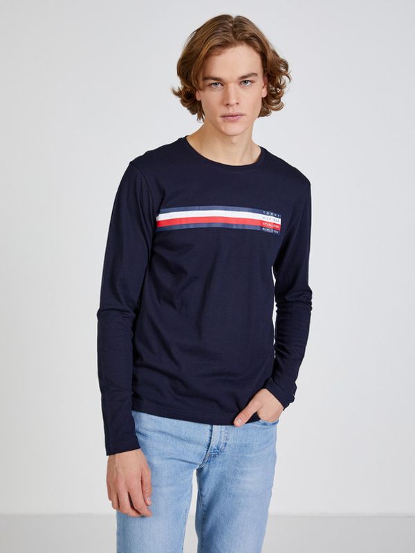 Tommy Hilfiger Tommy Hilfiger Sliced Bar Majica plava