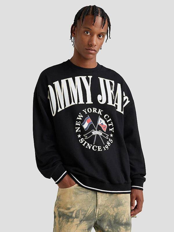 Tommy Jeans Tommy Jeans Majica dugih rukava crna