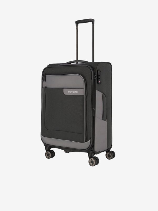 Travelite Travelite Viia 4w M Anthracite Kofer siva