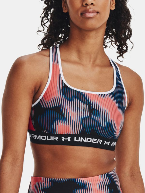 Under Armour Under Armour Crossback Mid Print Sportski Grudnjak ružičasta