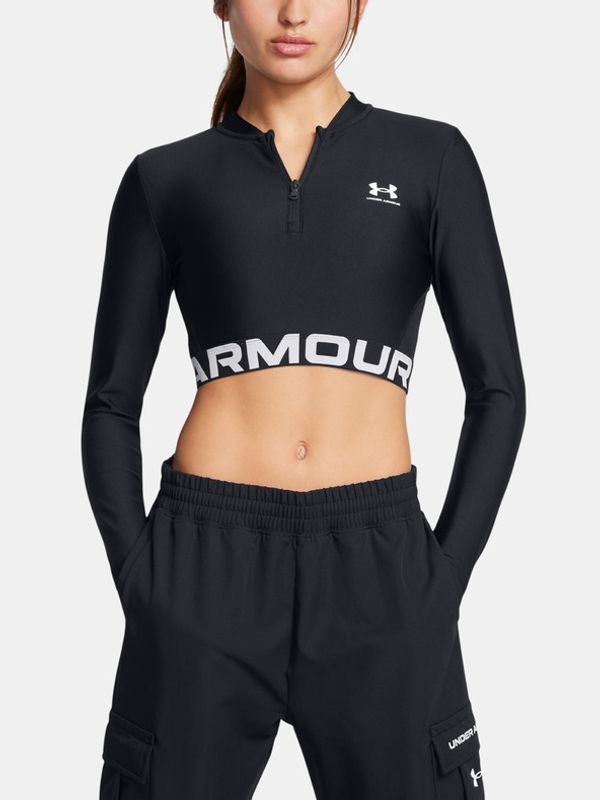 Under Armour Under Armour HeatGear Rib 1/4 Zip LS Majica crna