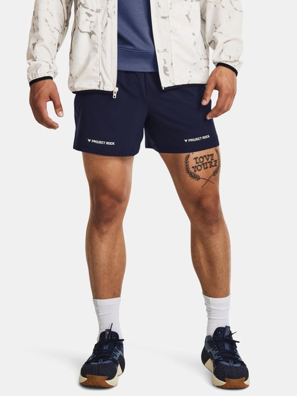 Under Armour Under Armour Project Rock 5in Woven Kratke hlače plava