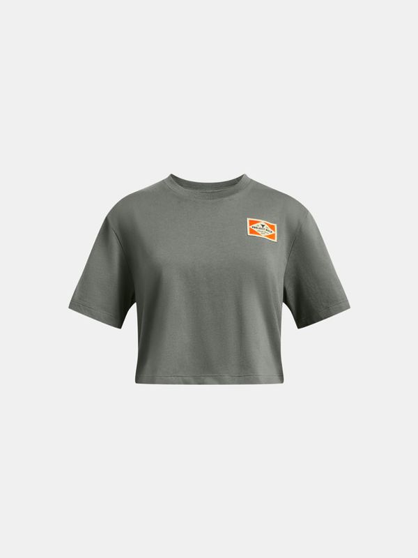 Under Armour Under Armour Project Rock Campus Crop SS Majica dječja zelena