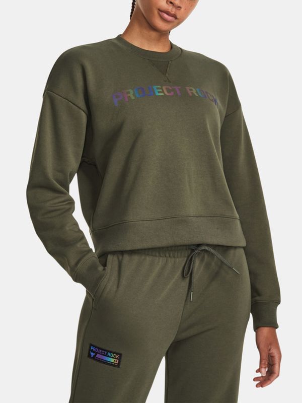 Under Armour Under Armour Project Rock HW Leg Day Crew Majica dugih rukava zelena