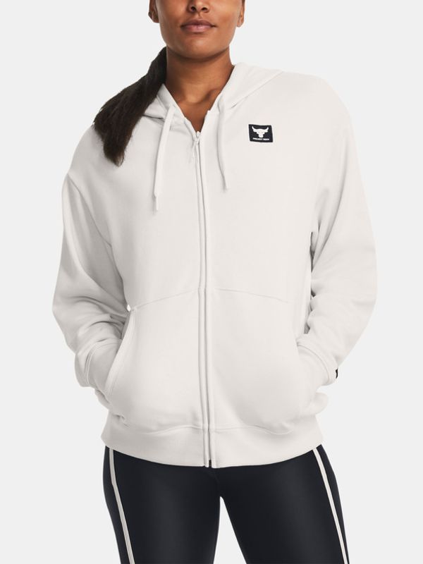 Under Armour Under Armour Project Rock HW Terry FZ OS Majica dugih rukava bijela