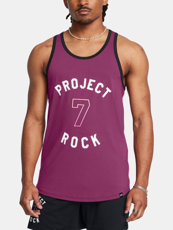 Under Armour Under Armour Project Rock Mesh Badge Of Honor Majica bez rukava ljubičasta