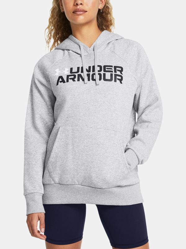 Under Armour Under Armour Rival Fleece Wordmark Hoodie Majica dugih rukava siva