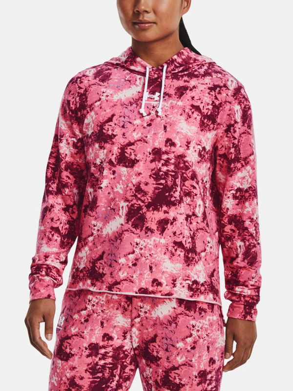 Under Armour Under Armour Rival Terry Print Hoodie Majica dugih rukava ružičasta