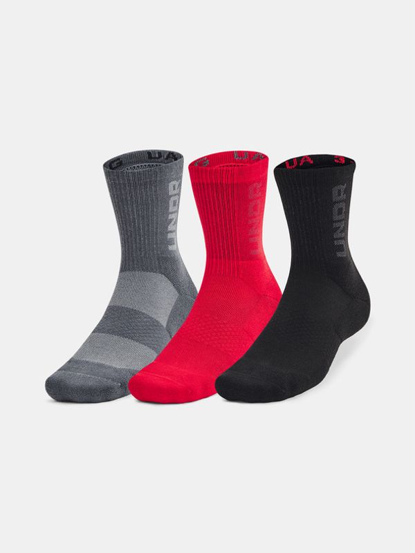 Under Armour Under Armour UA 3-Maker Mid-Crew 3-pack Čarape crvena