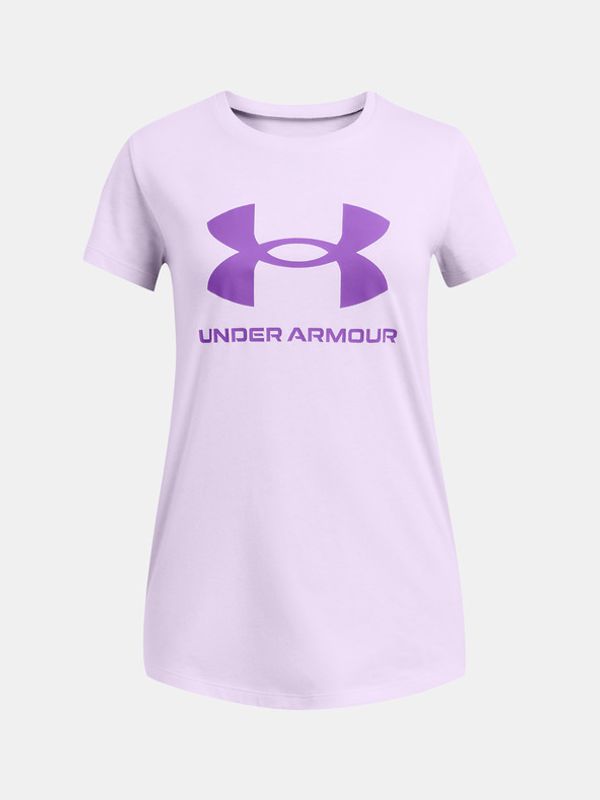 Under Armour Under Armour UA Crop Sportstyle Logo SS Majica dječja ljubičasta