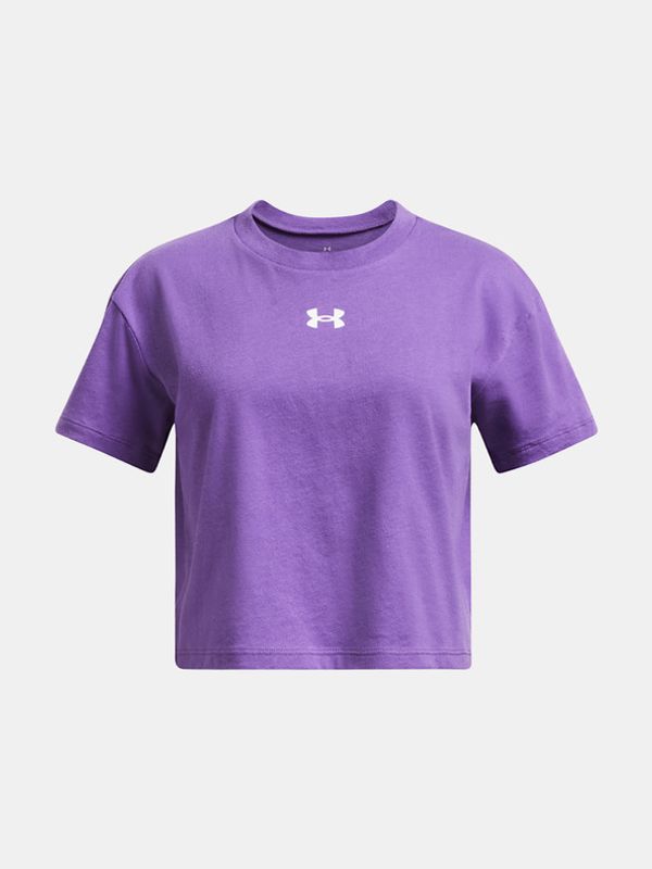 Under Armour Under Armour UA Crop Sportstyle Logo SS Majica dječja ljubičasta