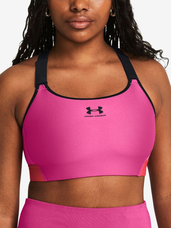 Under Armour Under Armour UA HeatGear High Sportski Grudnjak ružičasta