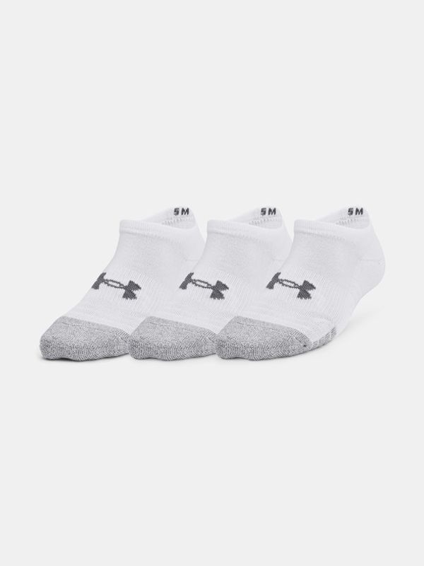 Under Armour Under Armour UA Heatgear No Show 3 para dječjih čarapa bijela
