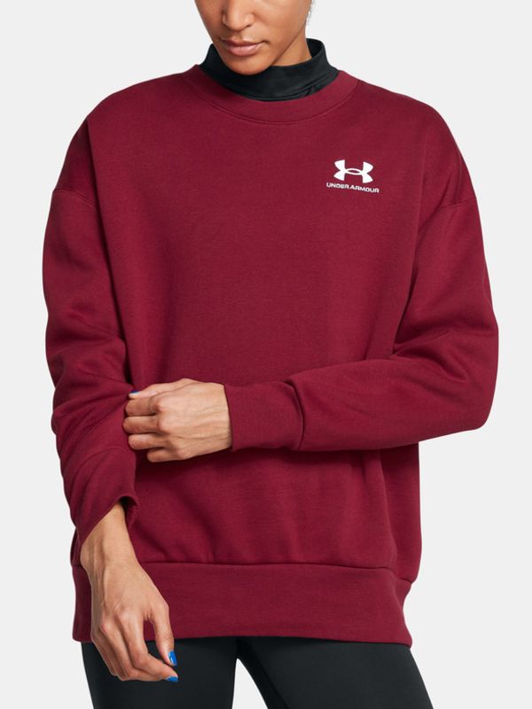 Under Armour Under Armour UA Icon Fleece OS Crew Majica dugih rukava crvena