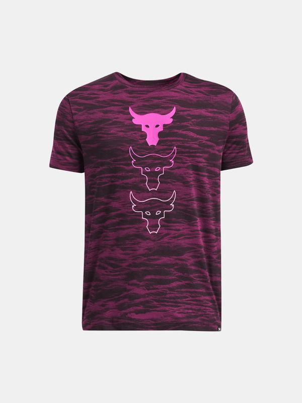 Under Armour Under Armour UA Project Rock B Three BB AOP SS Majica ljubičasta