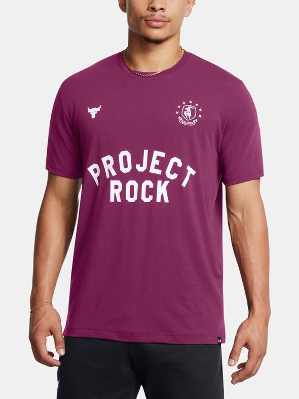 Under Armour Under Armour UA Project Rock Badge Of Honor Majica ljubičasta