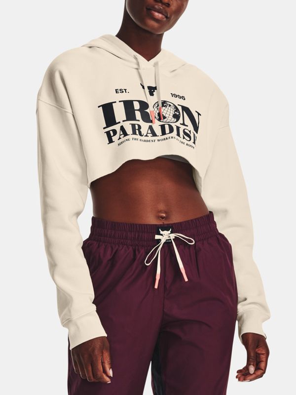 Under Armour Under Armour UA Project Rock Crop Flce Hdy Majica dugih rukava bijela