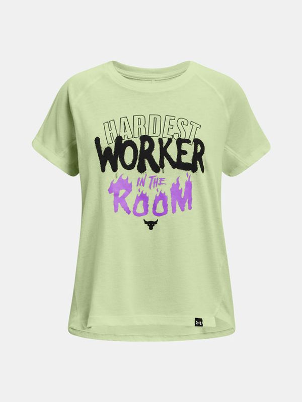 Under Armour Under Armour UA Project Rock Hwitr SS Majica dječja zelena