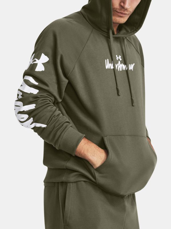 Under Armour Under Armour UA Rival Fleece Graphic HD Majica dugih rukava zelena