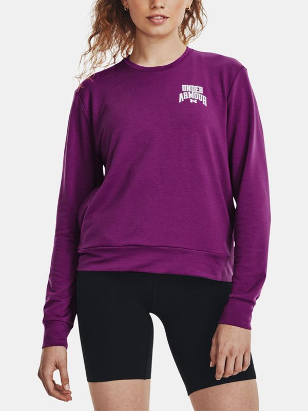 Under Armour Under Armour UA Rival Terry Graphic Crew Majica dugih rukava ljubičasta