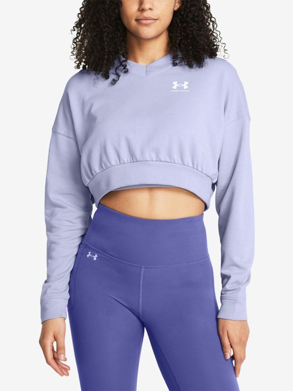 Under Armour Under Armour UA Rival Terry OS Crop Crw Majica dugih rukava ljubičasta