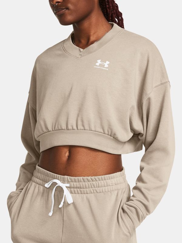 Under Armour Under Armour UA Rival Terry OS Crop Crw Majica dugih rukava smeđa
