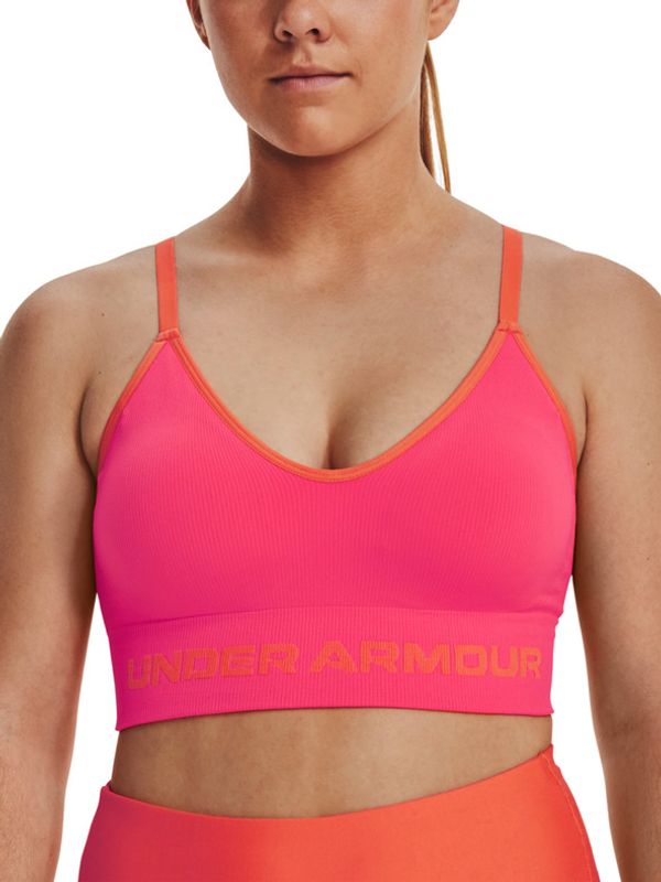 Under Armour Under Armour UA Seamless Low Long Rib Sportski Grudnjak ružičasta