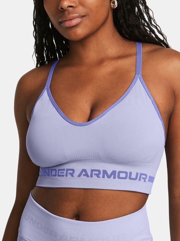 Under Armour Under Armour UA Seamless Low Long Sportski Grudnjak ljubičasta