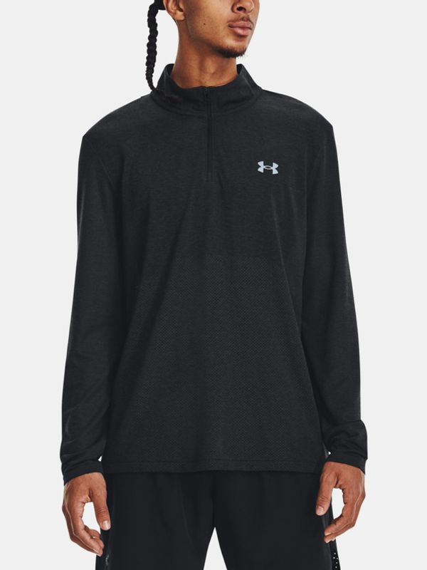 Under Armour Under Armour UA Seamless Stride 1/4 Zip Majica crna