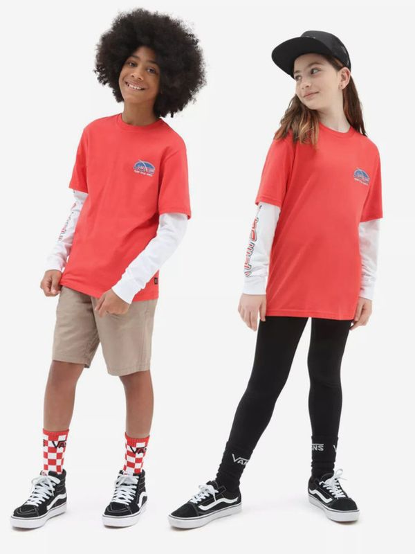 Vans Vans Digitally Free Twofer Majica dječja crvena