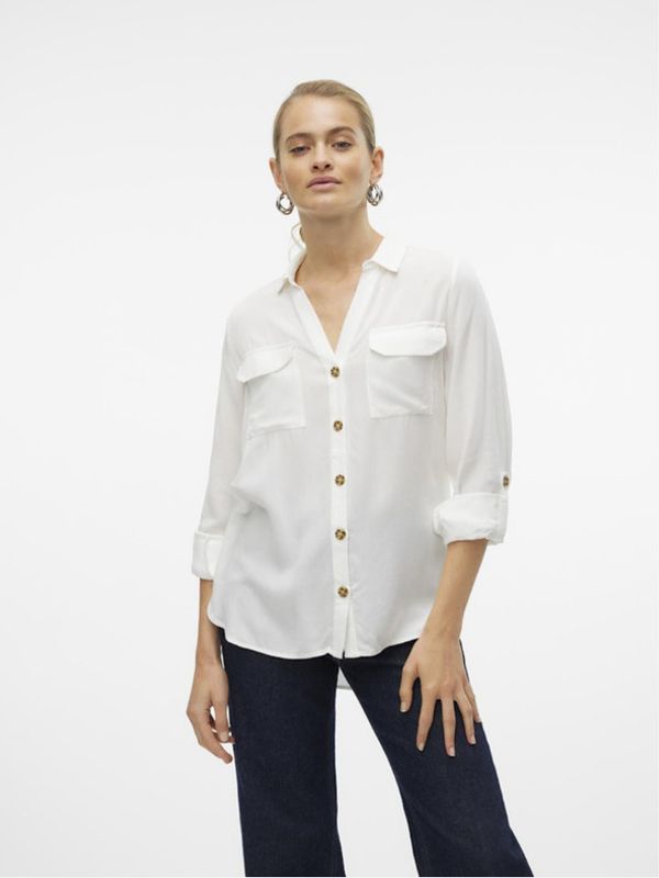 Vero Moda Vero Moda Bumpy Bluza bijela