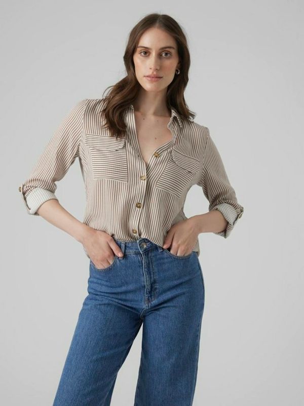 Vero Moda Vero Moda Bumpy Košulja smeđa